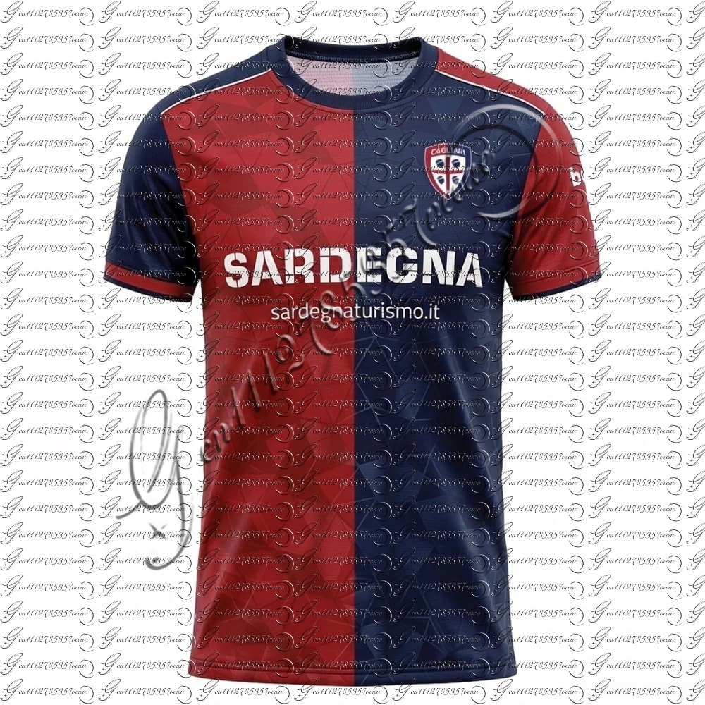 Sports Equipment Jersey - Jersey Sepak Bola Cetak 3D Cagliari