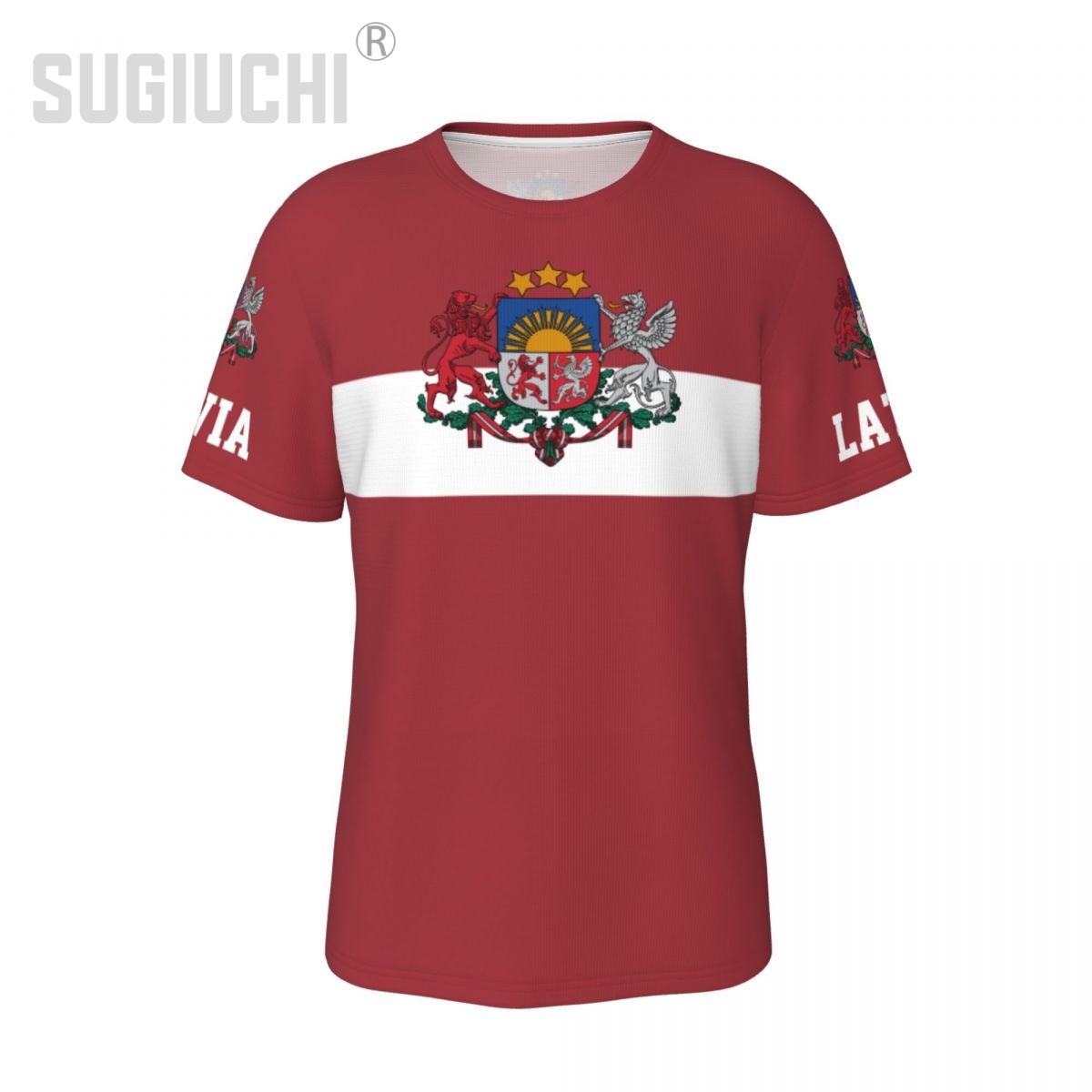 Sports Equipment Jersey - Kaus Negara Uniseks Kaus Bendera Latvia