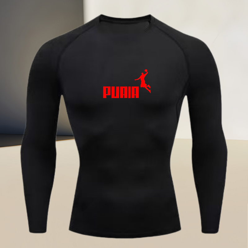 Sports Equipment Jersey - Kaos olahraga pria lengan panjang, kerah