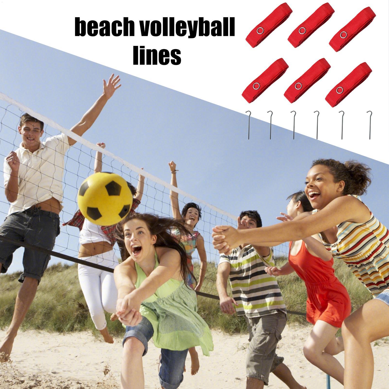 Sports Equipment For Volleyball - 6x Peralatan Garis Bola Voli Pantai