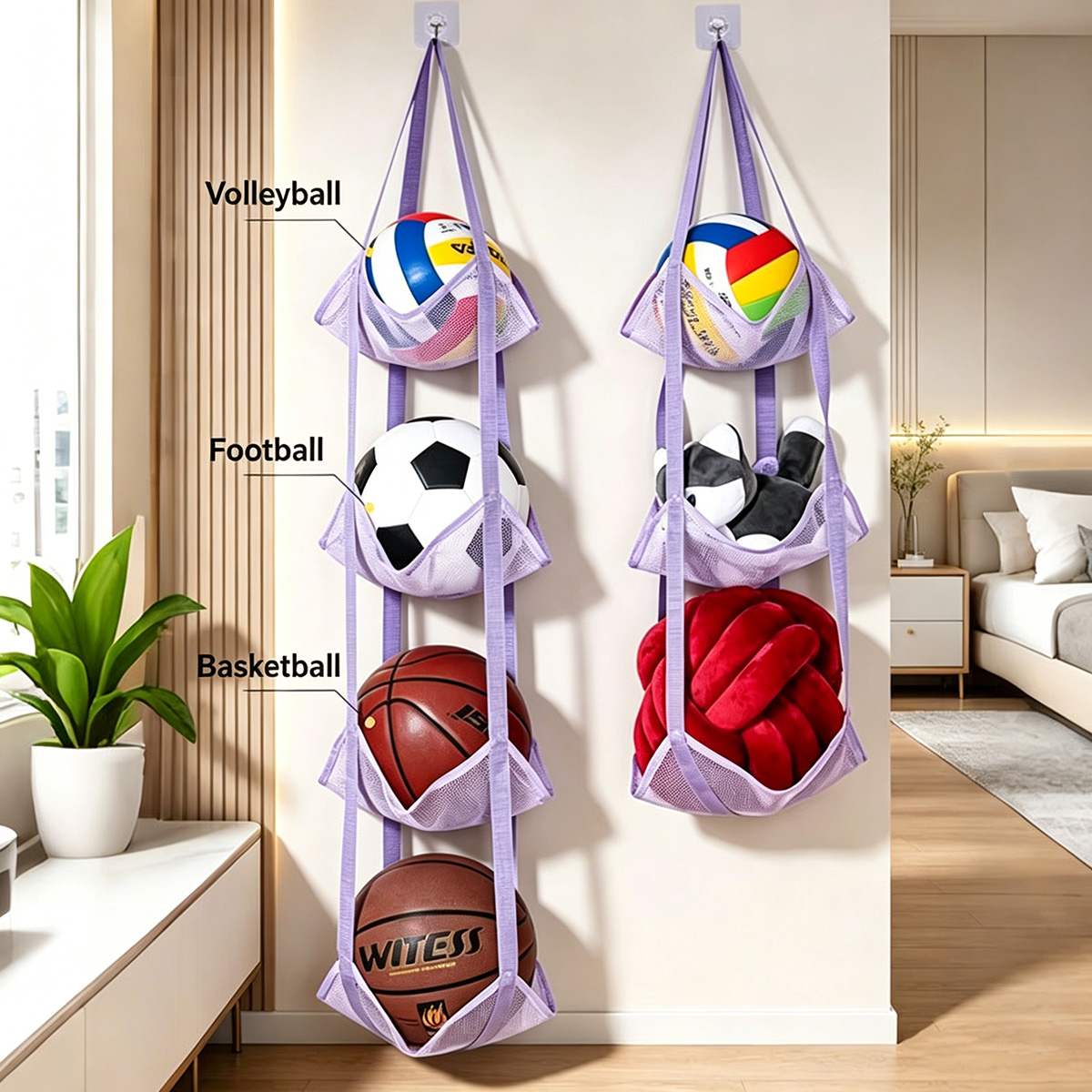 Tas Penyimpanan Bola Gantung 3 - Sports Equipment For Volleyball ulasan dan harga